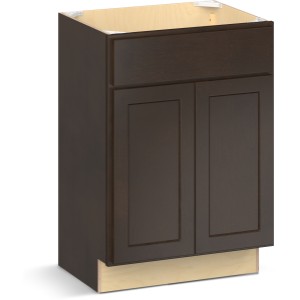 RELIABILT Parkstone II Vanity Base, Espresso Stained, 24" W, 2 Doors, Fully Assembled - 641181 | Lowe's Pro Supply